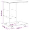 vidaXL Помощна маса с колелца бяла 55x36x63,5 см инженерно дърво