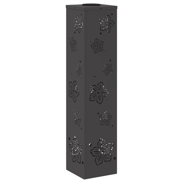 vidaXL Соларна LED светлина за пътека 2 pcs Черно