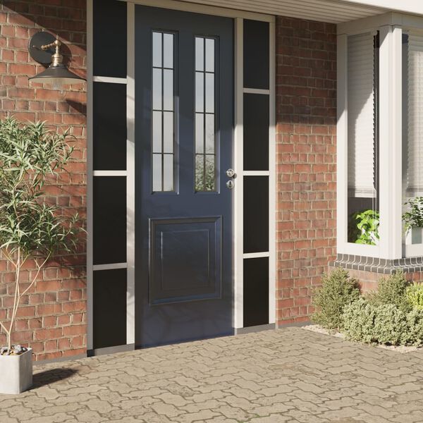 vidaXL Фолио за прозорци статично черен мат 90x1000 см PVC