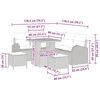 vidaXL Градински Софа Комплект с възглавница 8 pcs Бежов и Светло Сив