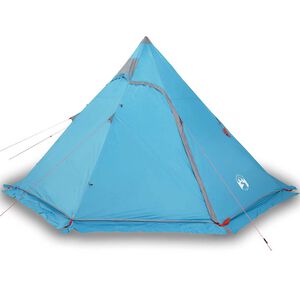 vidaXL Къмпинг палатка типи, 5-местна, синя, водоустойчива