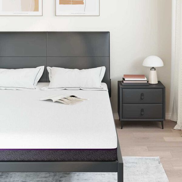 vidaXL Матрак Бяло и сиво 160 x 200 cm Жакардова материя