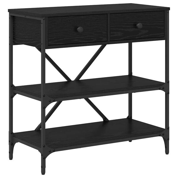 vidaXL Конзолна маса с чекмедже Черния дъб 100 x 34,5 x 75 см Дърво