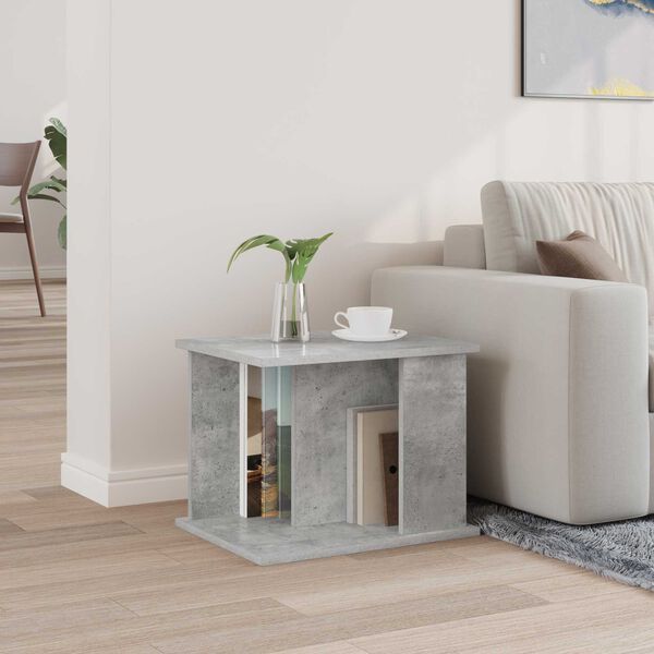 vidaXL Етажерка за списания с рафт Бетоново сиво 35 x 35 x 45 см