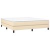 vidaXL Рамка за легло с пружини, кремава, 180x200 см, плат