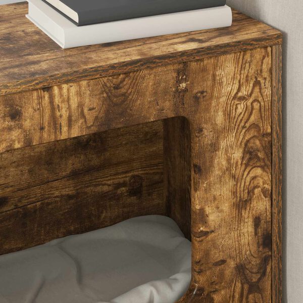 vidaXL Къща за котки Димян дъб 51 x 30 x 52 см Инженерно дърво