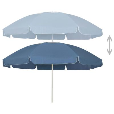 vidaXL Плажен чадър, син, 240 см
