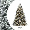 vidaXL Изкуствена коледна елха с топки 240 см 300 LED светодиода