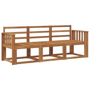 vidaXL Комплект дивани за открито 3 pcs Естествен