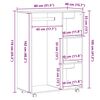 vidaXL Гардероб, черен дъб, 80x40x110 см, инженерно дърво