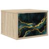 vidaXL Стенен шкаф за нощно шкафче WIJHE Дъб сонома 36 x 33 x 25 см