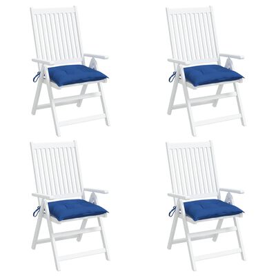 vidaXL Възглавници за столове 4 бр сини 50x50x7 см Оксфорд плат