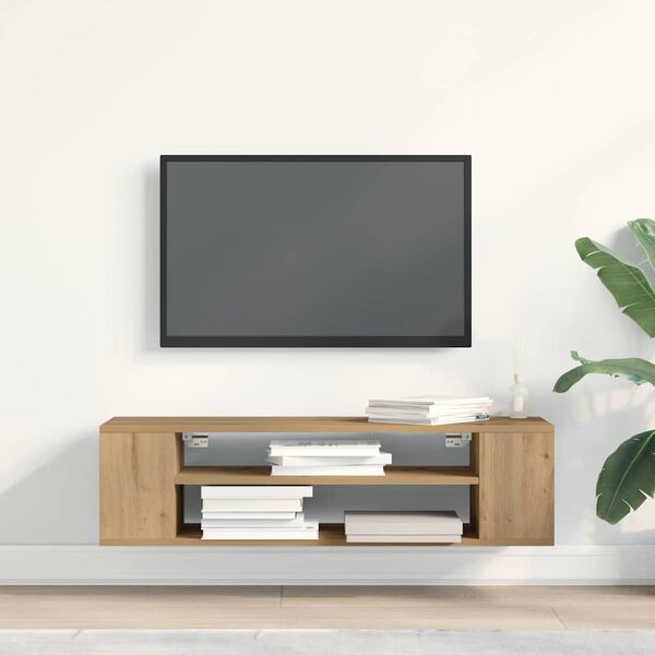 vidaXL ТВ шкаф artisian oak 100 x 30 x 26,5 см Инженерно дърво