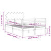 vidaXL Рамка за легло с табла, бяла, 120х200 см, масивно дърво