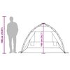 vidaXL Плажна палатка, 2-местна, сиво, бързо освобождаване