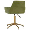 vidaXL Въртящи се трапезни столове, 4 бр, светлозелени, кадифе