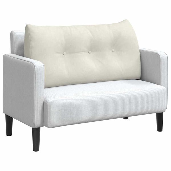 vidaXL Възглавница за гръб Крем 100 x 24 x 50 см Кадифе