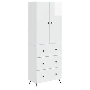 vidaXL Комплект шкафове 2 pcs Бял гланц 66 x 34,5 x 90 см