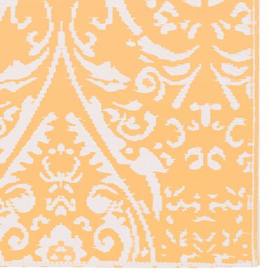 vidaXL Килим за открито, оранжево и бяло, 120x180 см, PP
