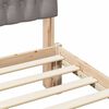vidaXL Леглова рамка с тапицирана гръбна част Кафяво 200 x 200 cm
