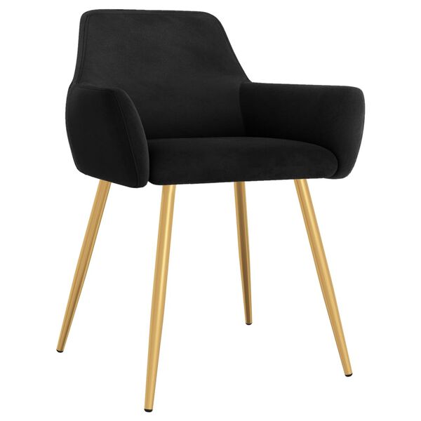 vidaXL Трапезни столове, 4 бр, черни, кадифе