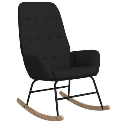 vidaXL Люлеещ стол, черен, текстил