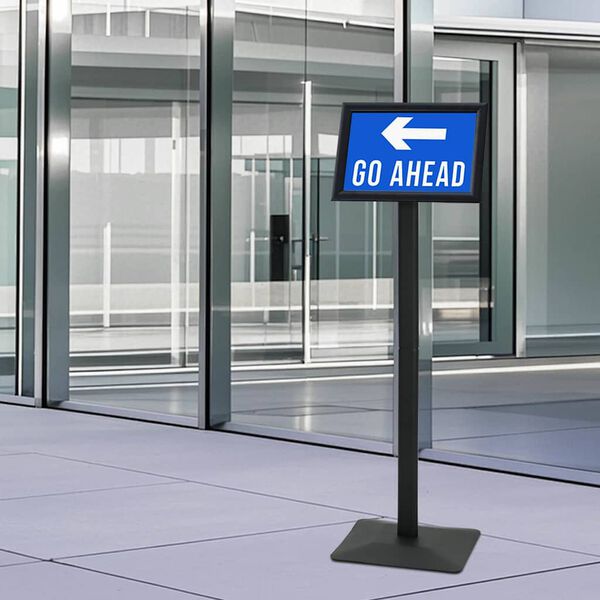 vidaXL Поставка за плакат Сребрист a4 Чугун