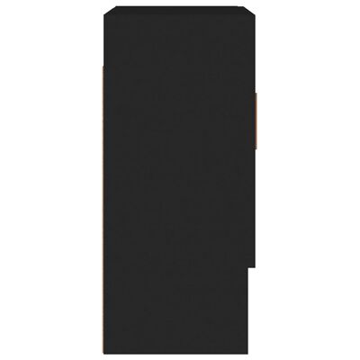 vidaXL Стенен шкаф, черен, 60x31x70 см, инженерно дърво