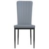 vidaXL Трапезни столове, 4 бр, светлосиви, кадифе