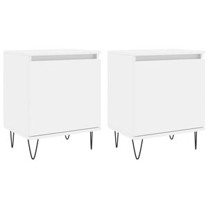 vidaXL Нощни шкафчета 2 бр бели 40x30x50 см инженерно дърво