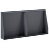 vidaXL Задържащи стени 2 бр. 40 x 12 x 40 см Стомана Антрацит