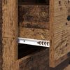 vidaXL Служебен шкаф с чекмедже Старо дърво 69,5 x 34 x 90 см