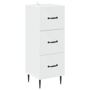 vidaXL Чекмеджетен шкаф Бяло 33 x 34,5 x 89,5 см Инженерна дървесина