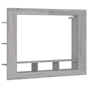 vidaXL ТВ шкаф, сив сонома, 152x22x113 см, инженерно дърво