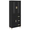vidaXL Висок шкаф Черния дъб 34,5 x 34 x 180 см Инженерна дървесина