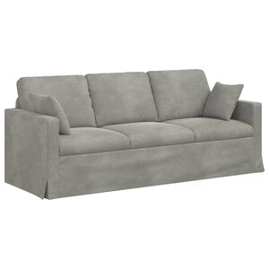 vidaXL Диван Светлосиво 198 x 78 x 80 см Кадифе
