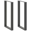 vidaXL Крака за бар маса, U-образни, 2 бр., антрацит, 60 x (100-101) см, стомана