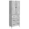 vidaXL Комплект шкафове 2 pcs Сив Сонома 66 x 34,5 x 90 см