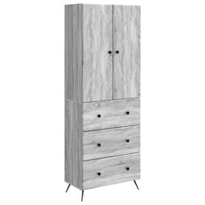 vidaXL Комплект шкафове 2 pcs Сив Сонома 66 x 34,5 x 90 см