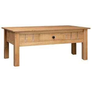 vidaXL Кафе маса, 100x60x43,5 см, бор масив, Panama Range