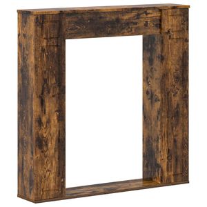 vidaXL Рамка за камина Опушен дъб 100 x 20 x 100 cm