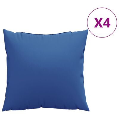 vidaXL Декоративни възглавници, 4 бр, кралско сини, 50x50 см, плат