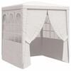 vidaXL Професионална парти шатра със стени 2x2 м бяла 90 г/м&sup2;
