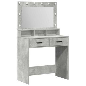 vidaXL Тоалетка Циментено сиво 79 x 41 x 135 см Инженерна дървесина