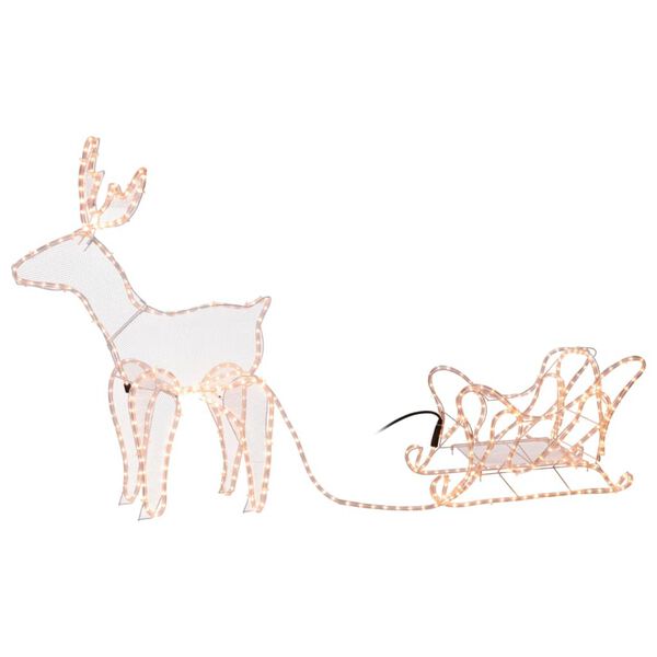 Ambiance Светещ коледен елен с шейна маркуч 14 м