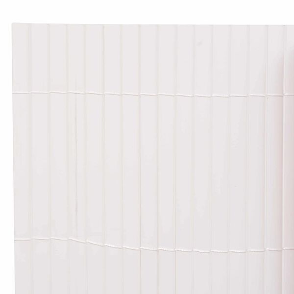 vidaXL Градска ограда Бяло 150 x 500 cm ПВЦ