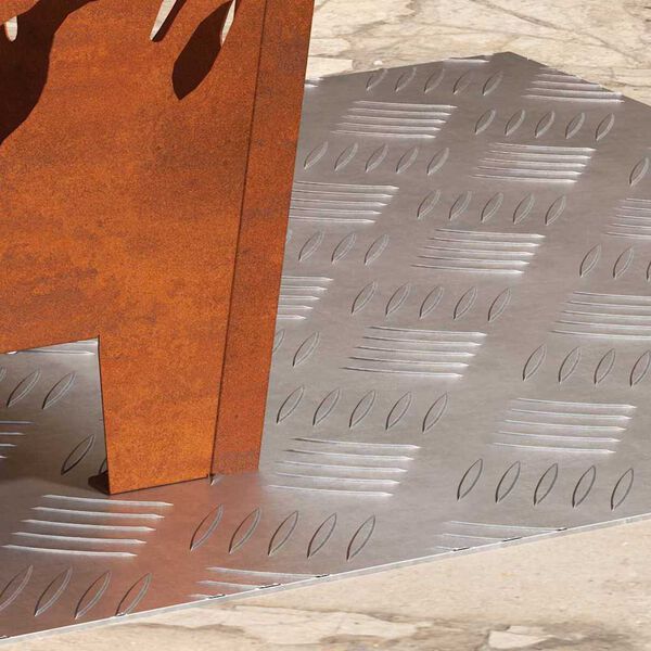 vidaXL Стъпало Квадратна 2 pcs Сребрист 50 x 50 cm Алуминий