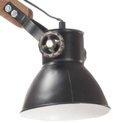 vidaXL Стенна лампа, индустриален стил, черна, кръгла, E27