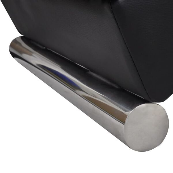 vidaXL Кушетка, черна, изкуствена кожа