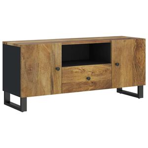 vidaXL ТВ шкаф, 105x33,5x46 см, масивно мангово и инженерно дърво